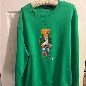 Polo by Ralph Lauren Green Crewneck with Bear Motif